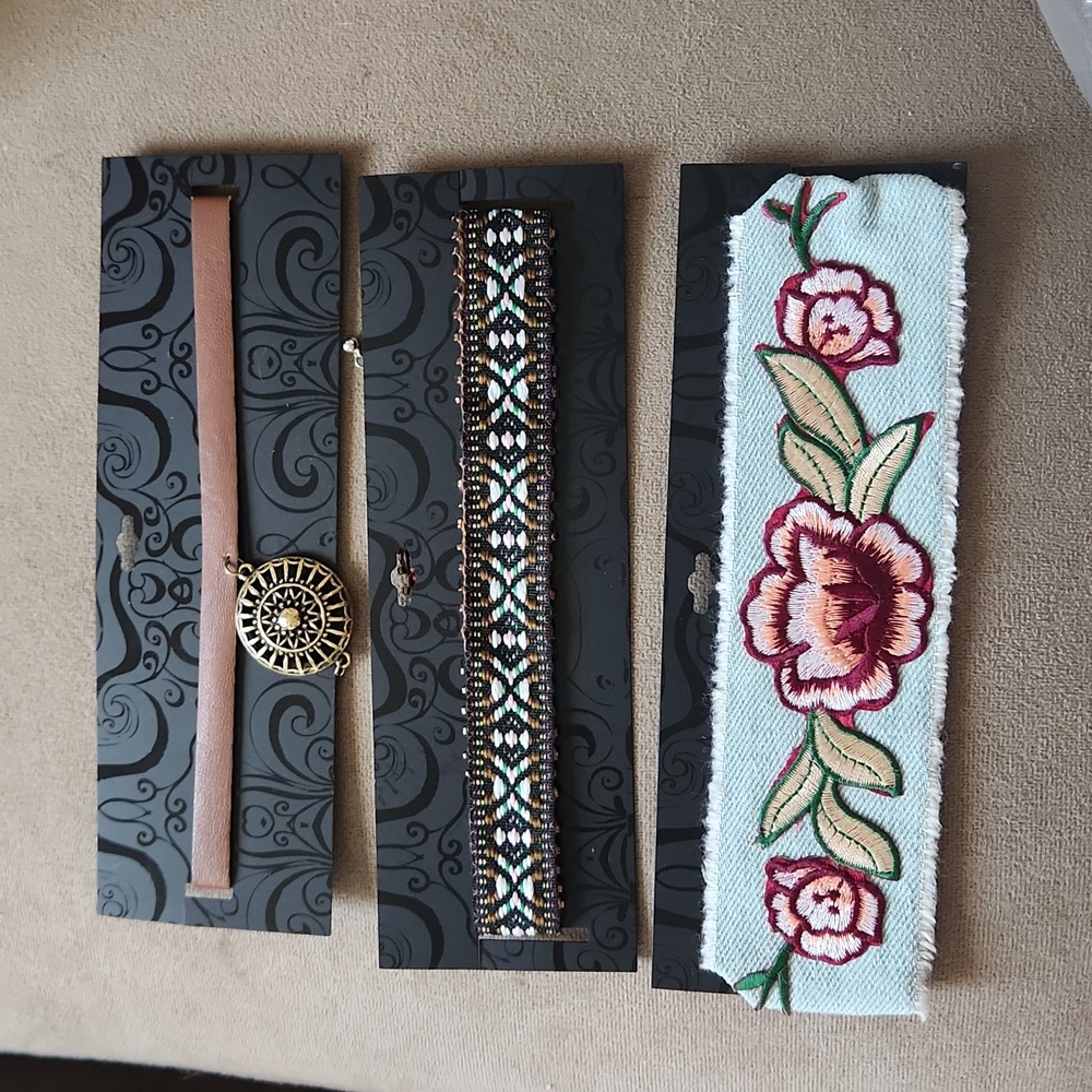 Set of Three Necklace Chokers